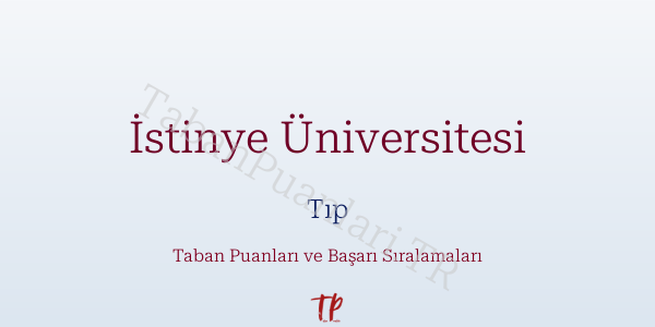 İstinye Üniversitesi Tıp Taban Puanları ve Başarı Sıralamaları 2026
