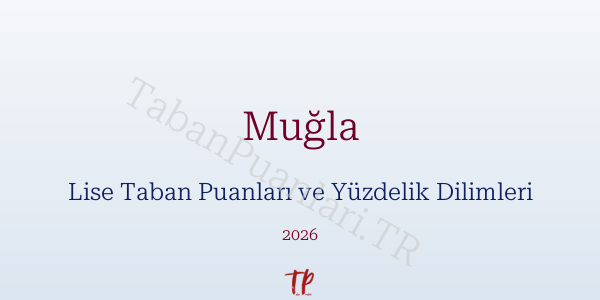 Muğla Lise Taban Puanları ve Yüzdelik Dilimleri 2026